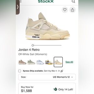 Jordan 4 Retro OFF-White Sail